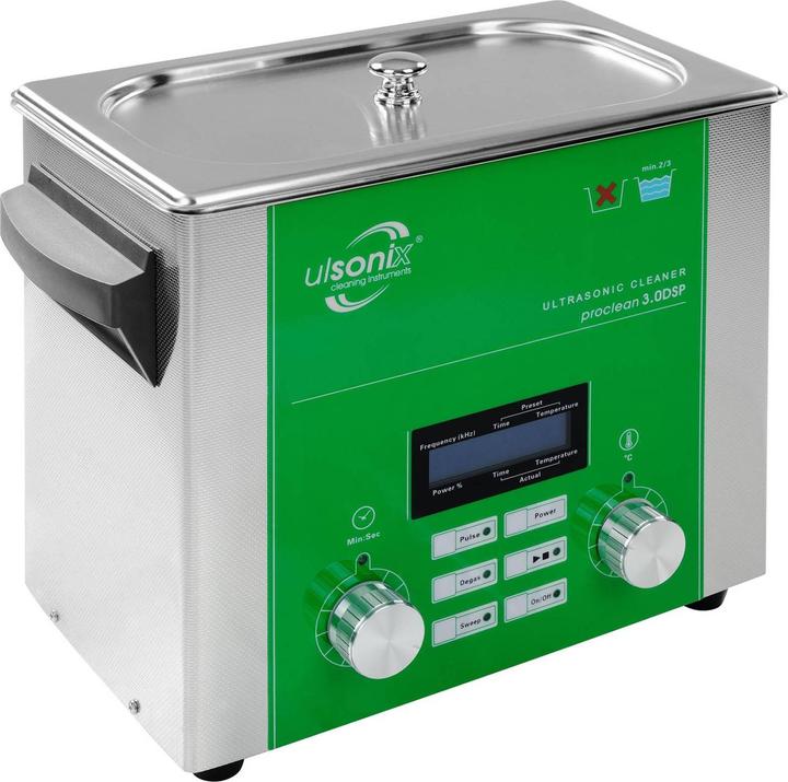 Actual product image Ulsonix Ultrasonic Cleaner - 3 litres - degas - sweep - pulse (37 kHz, 3000 ml)