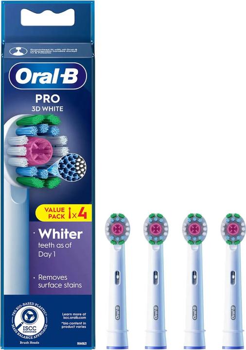 Produktbild Oral-B Pro 3D White Electric Toothbrush Head with X-Shaped Bristles (4 x)