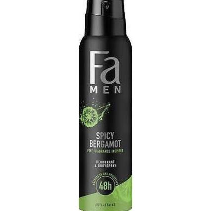Fa Uomo Deodorante, Spycy Deodorante Spray Al Bergamotto 150Ml (Getto Vaporizzato, 150 Ml)