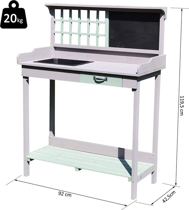 Produktbild Homcom Pflanztisch mit Schublade und Wanne