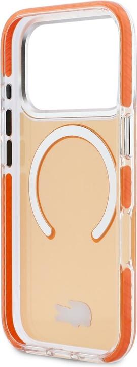 Immagine prodotto Lacoste Shockproof Transparent Frosted MagSafe Case for iPhone 17 Pro orange (Apple iPhone 17 Pro)