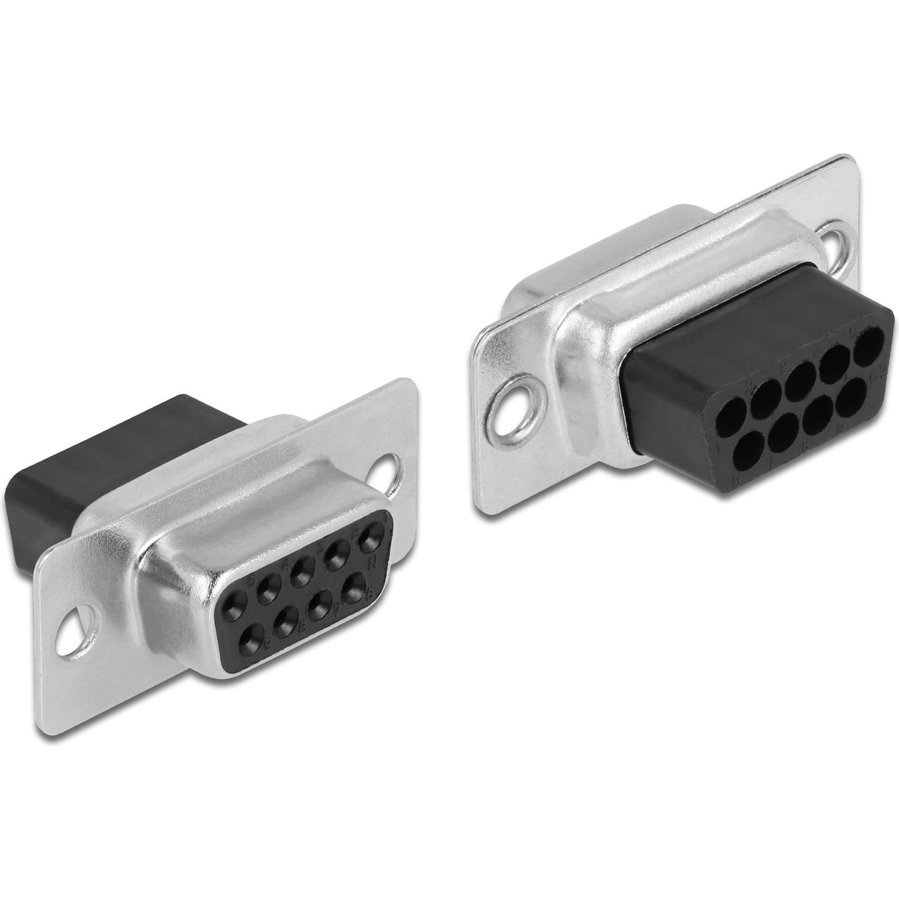 Thumbnail - Delock Adapter D-Sub 9 Pin Buchse zu RJ11/RJ14 6P/4C Buchse Montagesatz (0.05 m), Schnittstellenkabel
