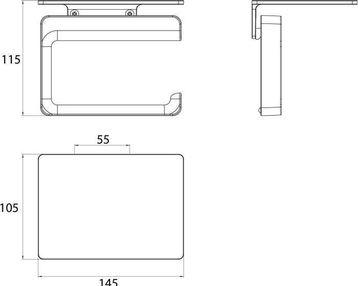 Produktbild Emco Papierhalter TREND mit Universalablage chrom