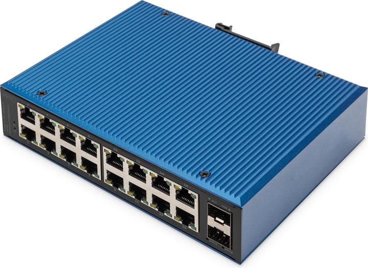 Image du produit Digitus Commutateur industriel Ethernet 16 ports 10/100/1000BASE-TX + 2G SFP (16 Ports)