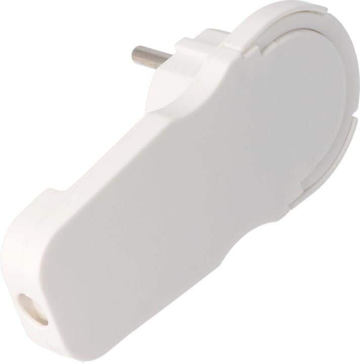 Actual product image AccuCell Schuko flat plug extra flat white Schuko angled plug
