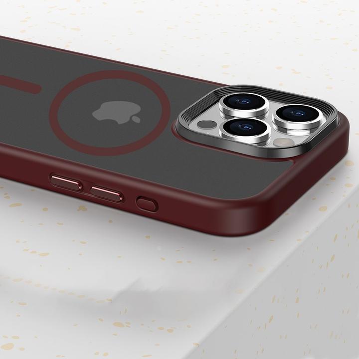 Produktbild Apfelkiste iPhone 15 Pro MagSafe Hybrid Hardcase Hülle mit TPU Bumper, Schwarz (Apple iPhone 15 Pro)