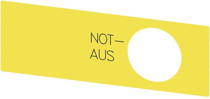 Actual product image Siemens Rectangular emergency stop label 3SU1900-0BE31-0AS0