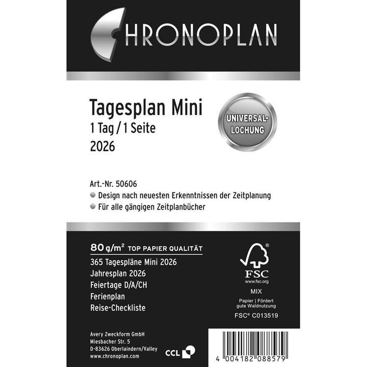 Produktbild Chronoplan Tagesplan (1 Tag / 1 Seite)