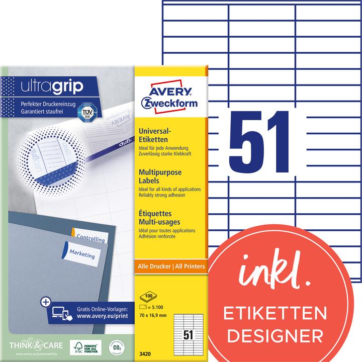 Productafbeelding Avery Universele etiketten