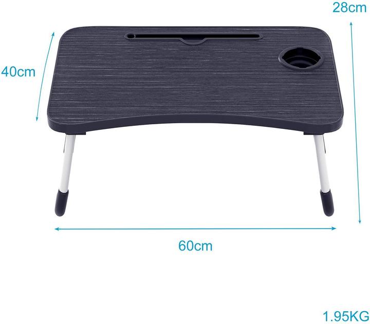 Image du produit Intirilife table pliante pour ordinateur portable en noir