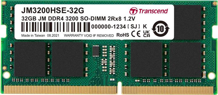 Transcend SO DDR4 PC 3200 CL22 JetRam, JM3200HSE-32G (2 x 8GB, 3200 MHz, DDR4-RAM, SO-DIMM)