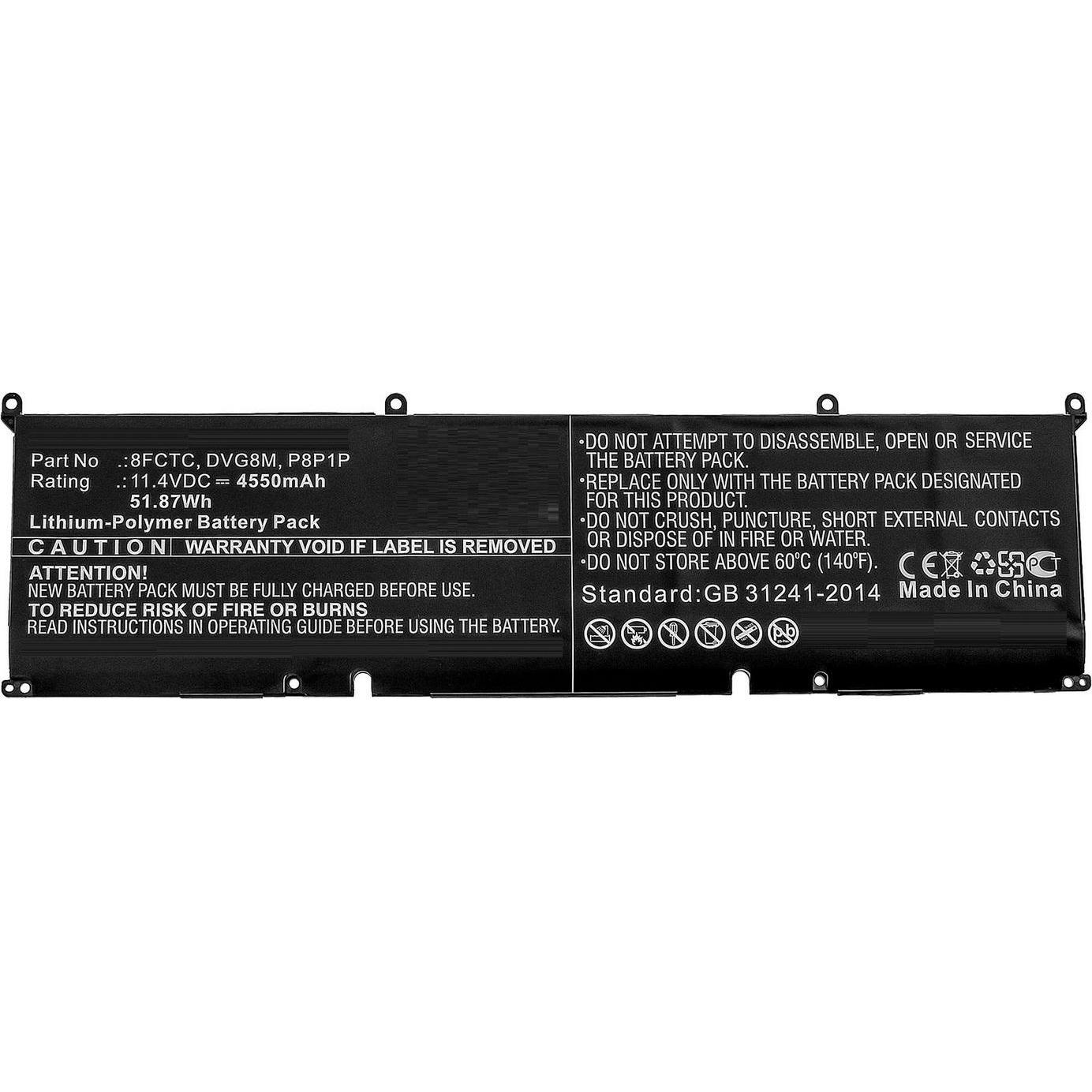 CoreParts Laptop Battery for Dell (4550 mAh), Notebook Akku