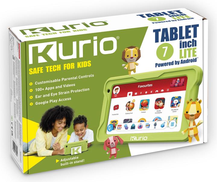 Productafbeelding Kurio kindertablet - 7 inch tablet - Veilig online - Ouderlijk toezicht - YouTube kids - appbeheer - Andro (Alleen WLAN, 7", 32 GB, Groen)