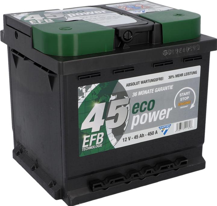 Actual product image Cartec Eco Power 45 EFB (12 V, 45 Ah, 400 A)