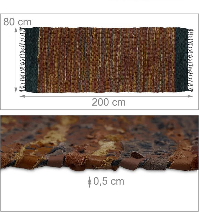 Produktbild Relaxdays Flickenteppich (80 x 200 x 0.5 cm)