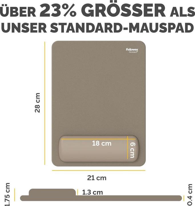 Produktbild Fellowes Breyta XL Mauspad sand mit Handgelenkauflage (XL)