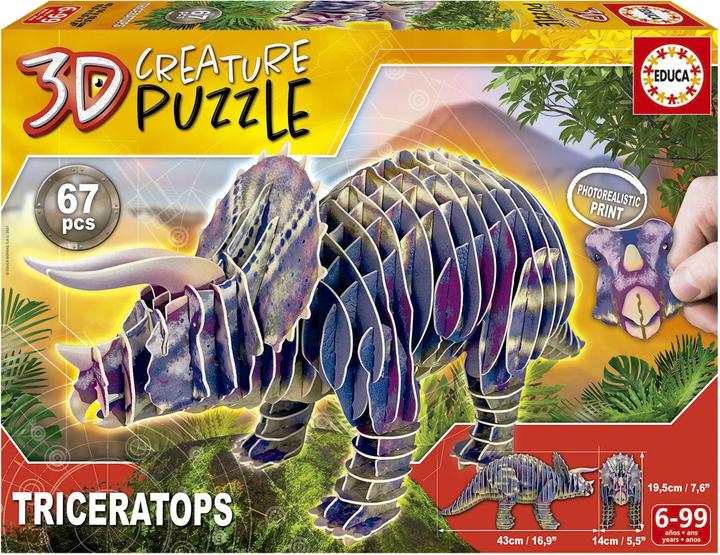 Produktbild Educa D Triceratops Puzzle (67 Teile)
