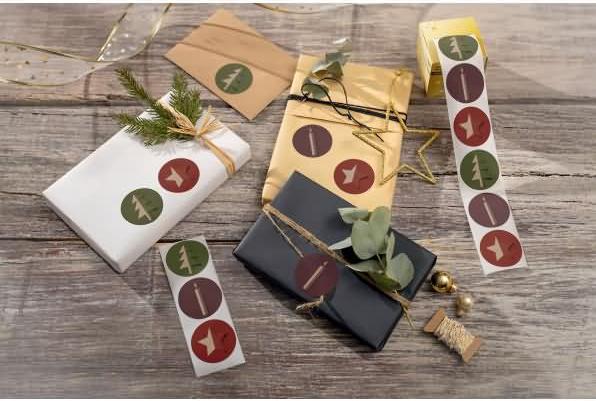 Actual product image Sigel Christmas sticker "Cut-out style", on roll