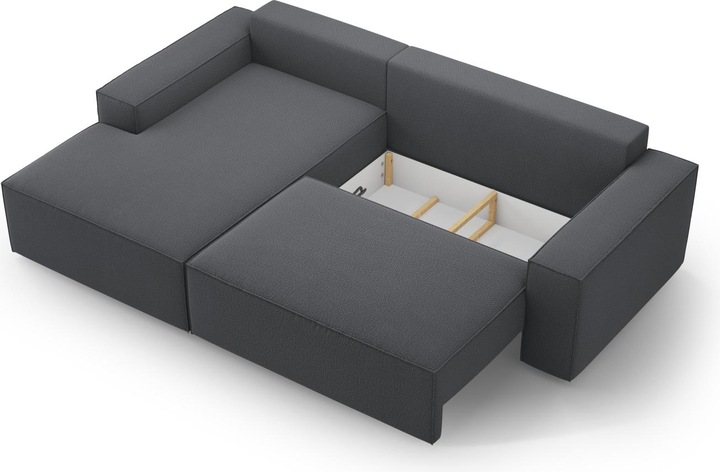Image du produit Micadoni Canapé D'Angle Gauche Convertible Avec Coffre De Rangement, "Jodie", 3 Places, 246x151x86 Fabriqué e (Canapé d'angle)