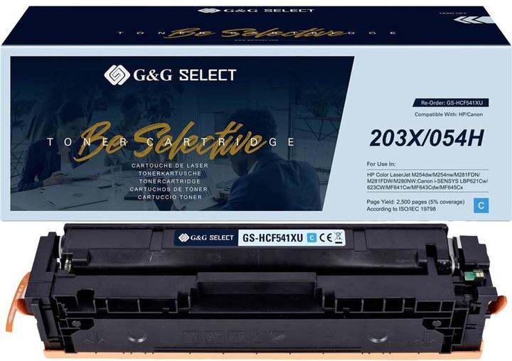 Image du produit G&G Toner de rechange HP 203X Compatible Cyan CF541X/Cartridge 054H Cyan GS-HCF541