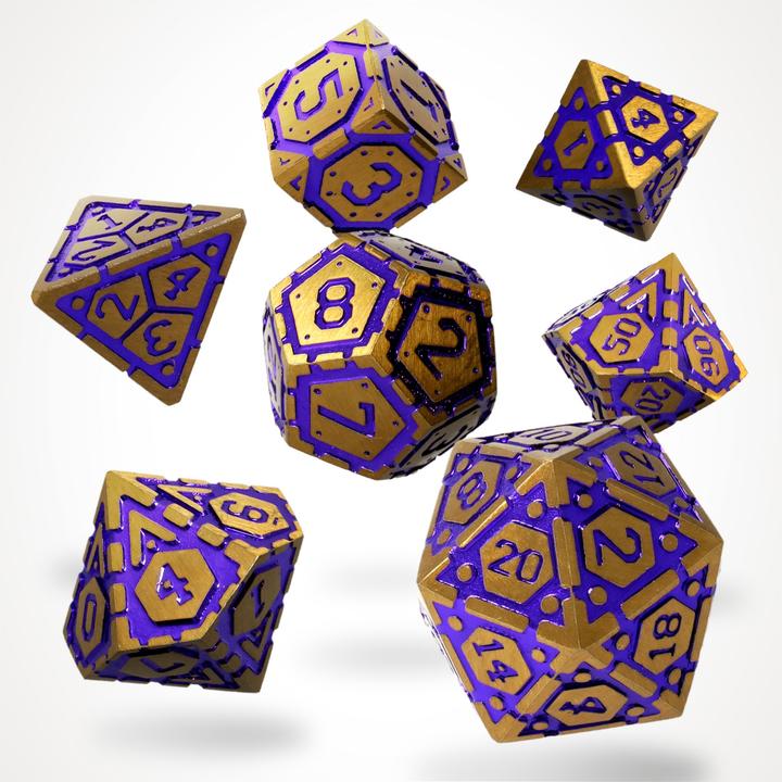 Produktbild Glass Staff Wiztech Gears Metal RPG Dice Set