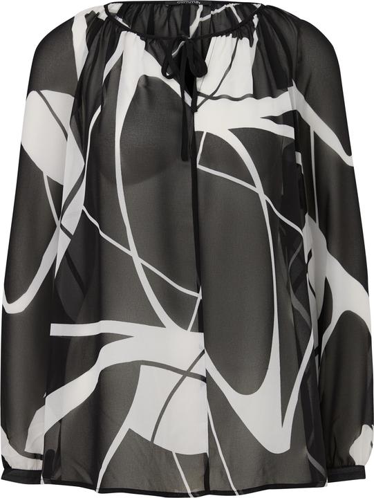 Produktbild Comma Bluse Chiffonbluse mit Allovermuster (36)