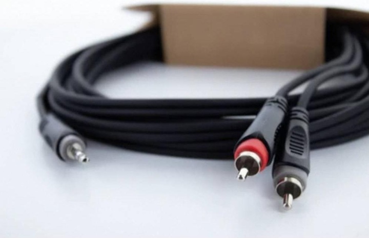 Actual product image Cordial 14856 Klinke / Cinch Audio Y-Adapter (1x Klinkenstecker 3.5 mm - 2x Cinc