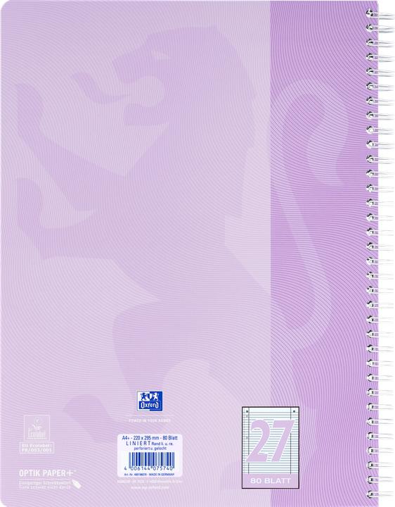 Produktbild Oxford Collegeblock (A4+, Liniert, Weicher Einband)