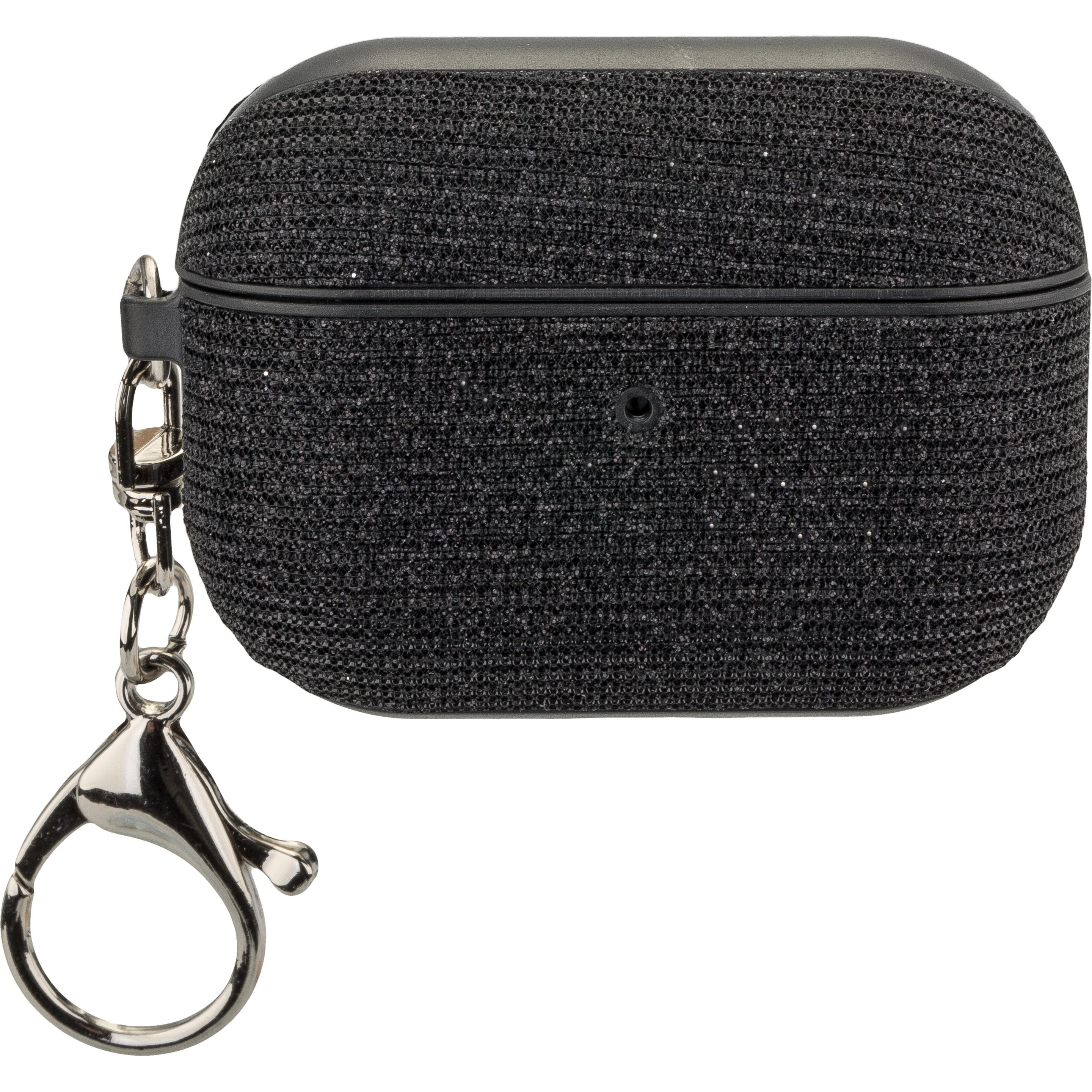 Peter Jäckel Case für Apple AirPods Pro (2. Gen.)/ AirPods Pro Bling Black (Kopfhörer Tasche), Kopfhörertasche + Schutzh...