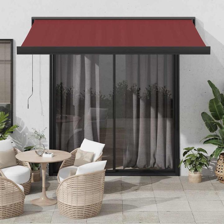 Immagine prodotto VidaXL Markise Gelenkarmmarkise Sonnenmarkise Automatisch Burgunderrot 300x250cm (3 m)