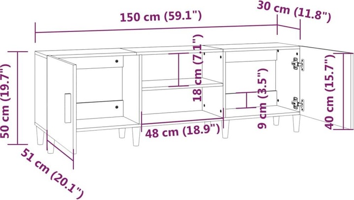 Immagine prodotto VidaXL Markus (150 x 30 x 50 cm)