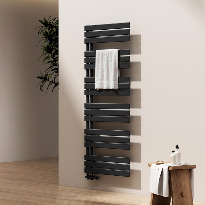 Actual product image Emke Bathroom Radiator Towel Rail Adjustable Temperature Control 160x60cm Black 958W (958 W)