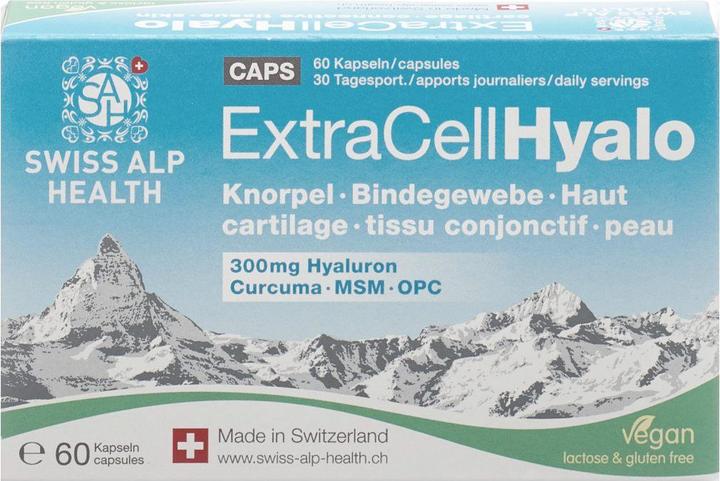 Produktbild Swiss Alp Health Extra Cell Hyalo (60 Stück, Kapseln, 64 g)