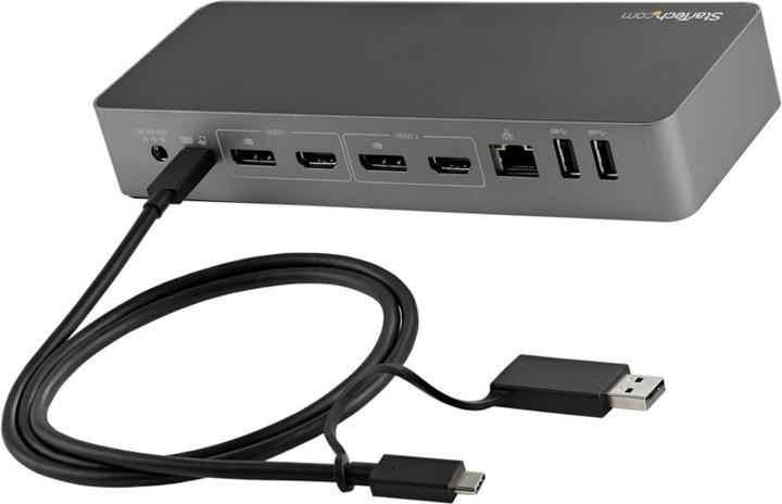 Produktbild StarTech .com Universal Laptop Docking Station USB-C & USB 3.0 2x4K 100W PD (Docking Port, 3 Ports)
