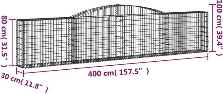 Produktbild vidaXL Gabionenkorb