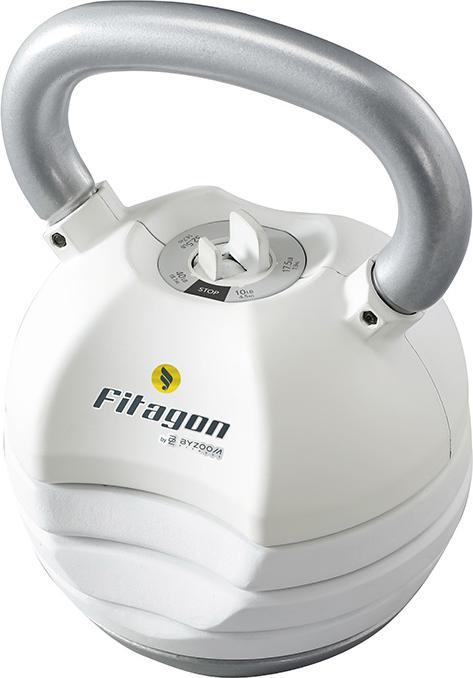 Immagine prodotto Fitagon verstellbare Kettlebell (Weiss, 18kg) (1 x 4,5 kg - 18,1 kg)