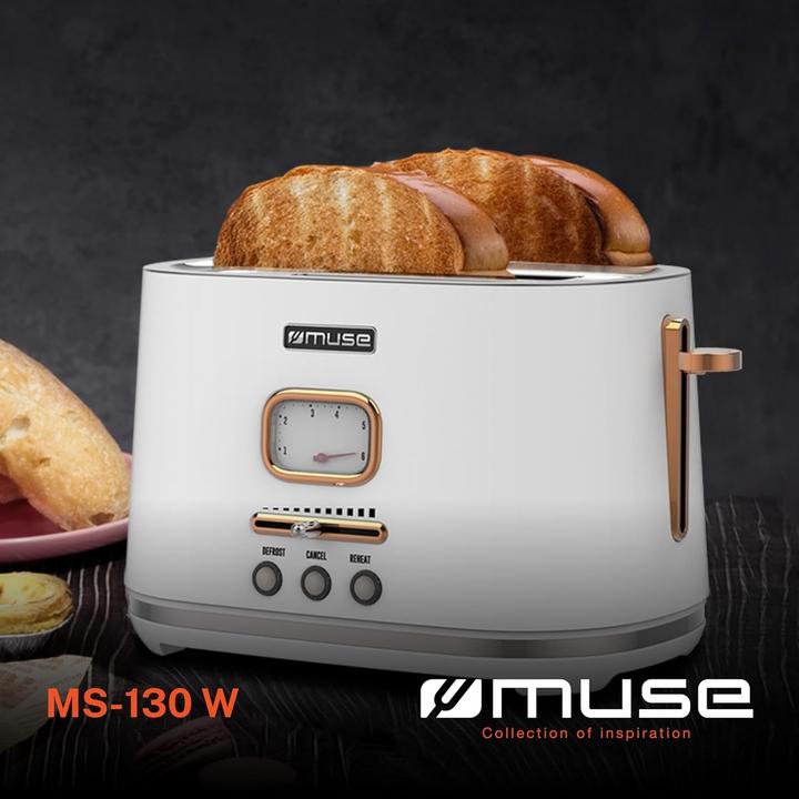 Produktbild Muse MS130 BC Edelstahl Toaster schwarz