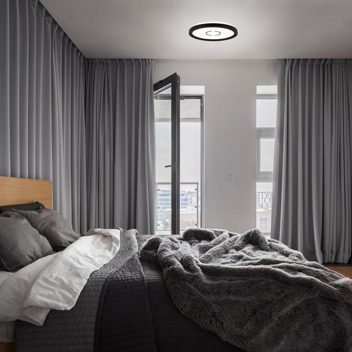 Actual product image Briloner FREE Ultra-flat LED ceiling light, white-black, 1xLED/12W (1400 lm)