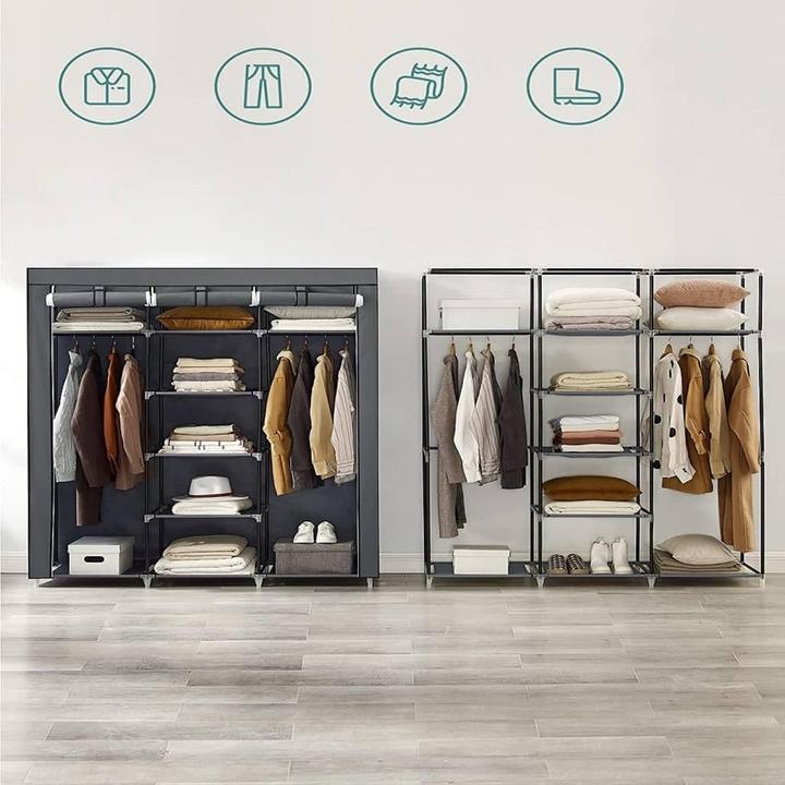 Image du produit Songmics RYG12G Faltschrank mit 2 Kleiderstange