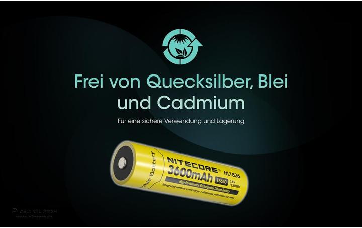 Produktbild Nitecore Li-Ion Akku Typ 18650 - 3600mAh - NL1836