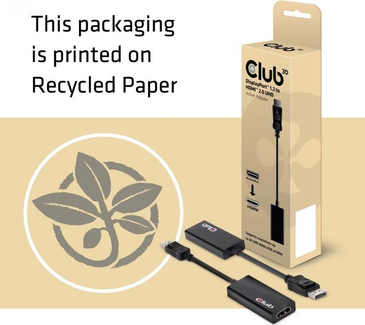 Image du produit Club 3D DisplayPort actif fermé (HDMI, 15 cm)