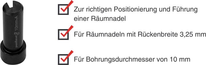 Produktbild Paulimot Führungsbuchse Ø 10 mm für Räumnadel-Rückenbreite 3,25 mm