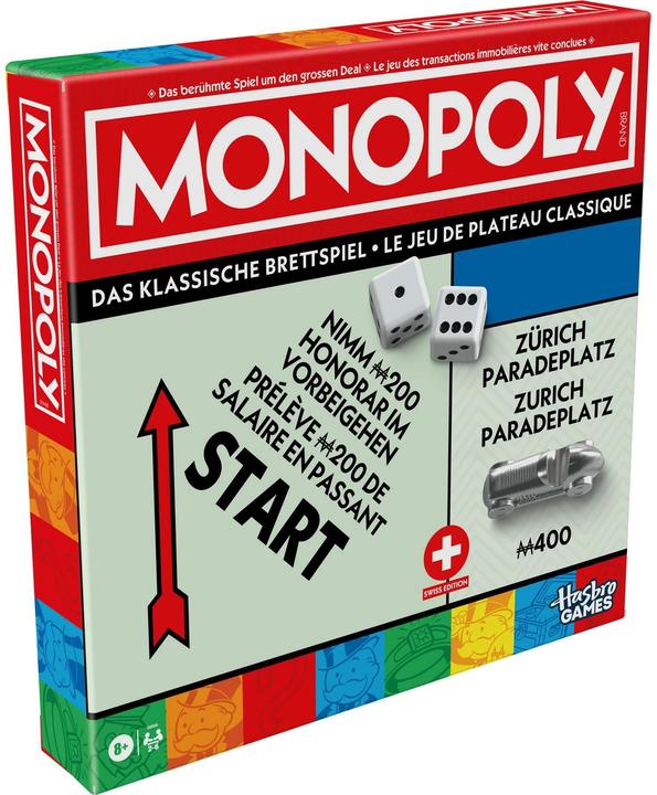 Productafbeelding Hasbro Gaming Hasbro Monopoly Klassiek Vernieuwd Zwitserland (Duits, Zwitserduits, 2 - 6 Spelers)