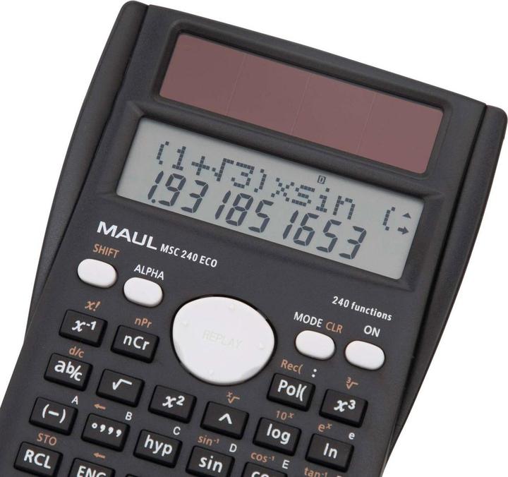 Immagine prodotto Maul MSC 240 ECO Tischrechner Schwarz Display (Stellen): 10 solarbetrieben (L x (Pannello solare)