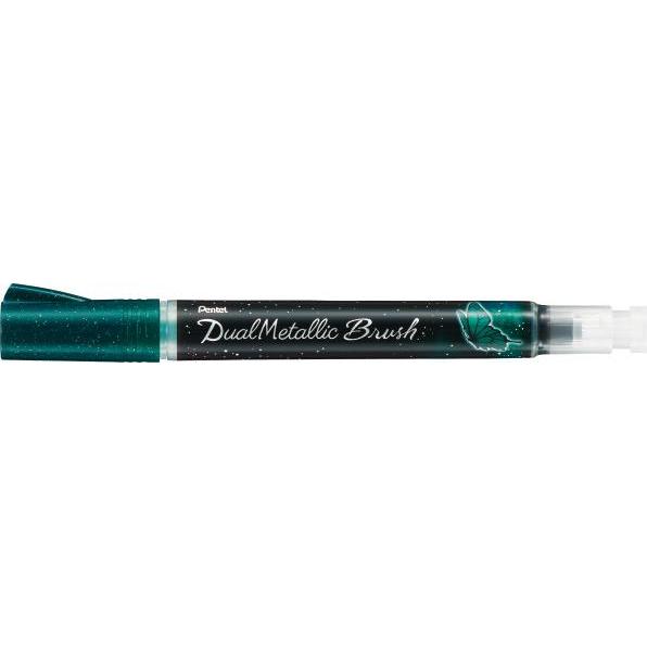 Thumbnail - Pentel, Malstifte, Pinselstift Dual Metallic Brush (Grün, 1 x)