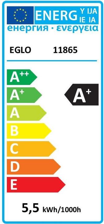 Energie-Label EGLO Leuchtmittel 11865 (E27, 500 lm, 1x)