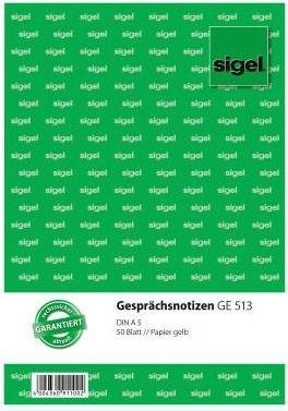 Produktbild Sigel Gesprächsnotiz Formular Papierformat: DIN A5 selbstdurchschreibend: Nein (50 x)