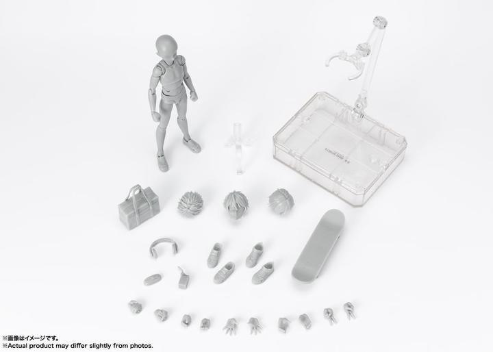 Actual product image Tamashii Nation S.H. Figuarts Action Figure Body-Kun School Life Edition DX Set (Gray Color Ver.) 13 cm