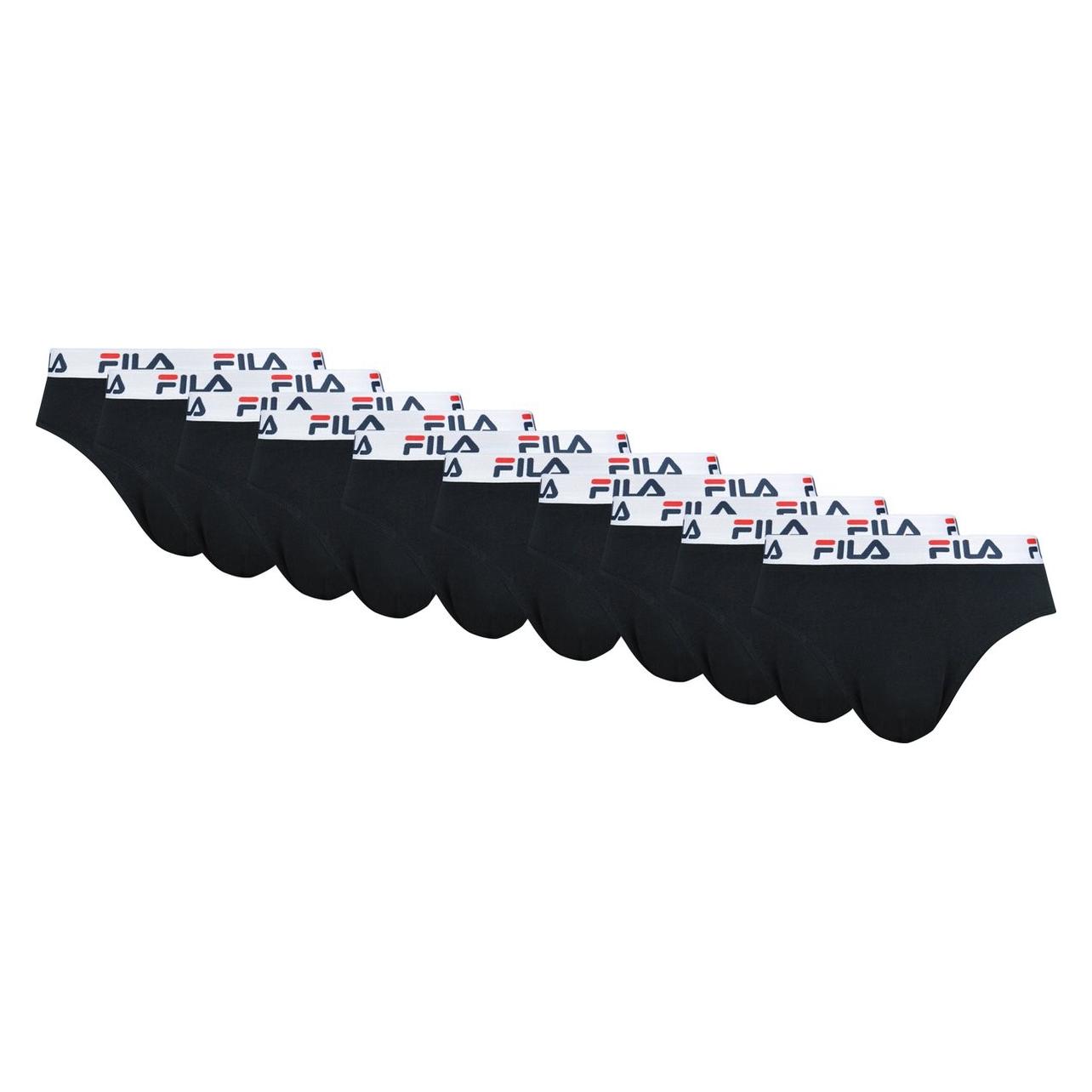 Fila, Mannen, Onderbroek, - Heren Slips - 10 Pack - Maat M - Zwart, Zwart, (M, Verpakking Van 10 Stuks)