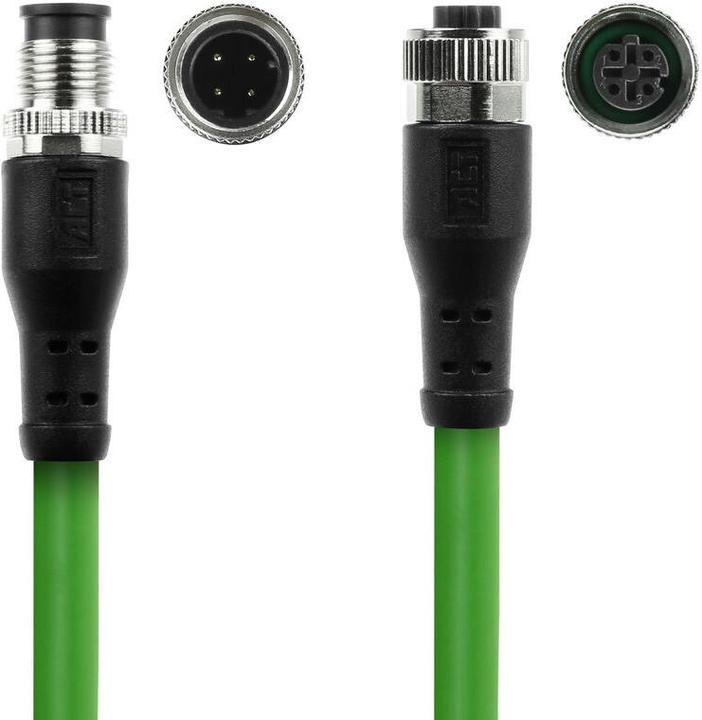 Produktbild ACT Industrial 1.50 meters Sensor cable M12D 4-pin male to M12D 4-pin female, Superflex Xtreme TPE cable